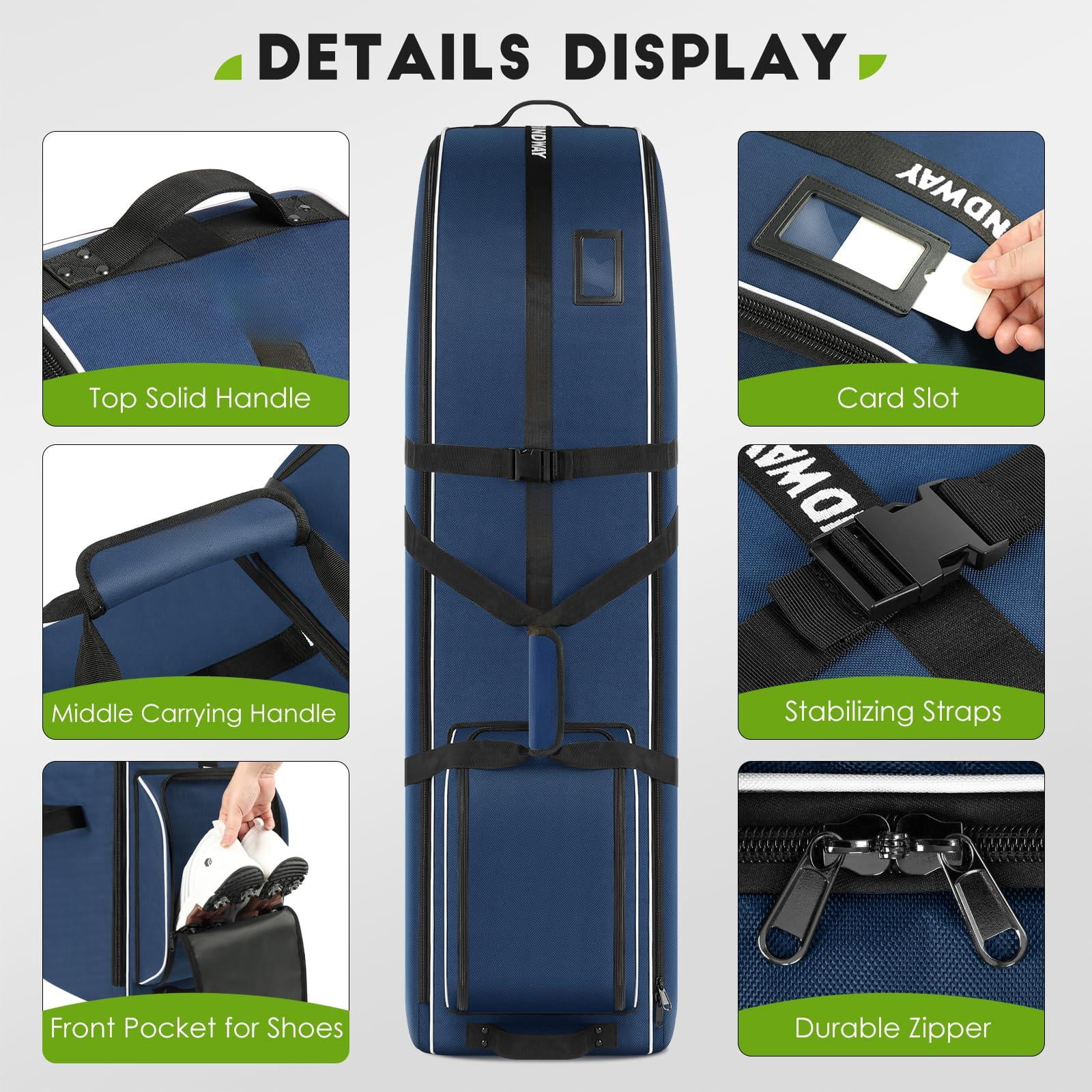 Golf Travel Bag For Airlines 900d Heavy Duty Oxford Case With Wheels  Cover Club Protector Liner Men Women