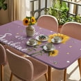 thumbnail image 3 of Violet Sunshine Sunflower Table Cloths for 4 Foot Rectangle Tables, Pastoral Bees Farmhouse Floral Patio Waterproof Elastic Fitted Tablecloths, Washable Rectangular Table Cover for Camping, 3 of 8
