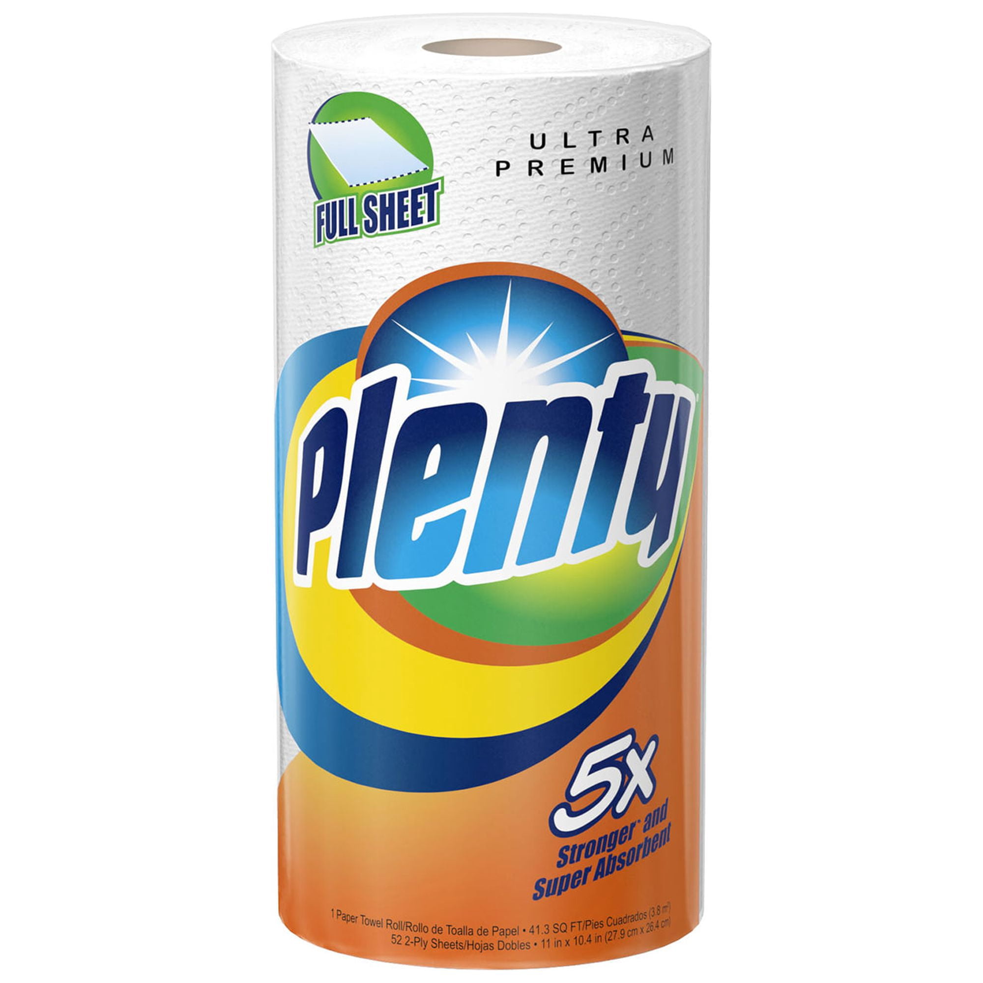 Plenty Ultra Premium Paper Towels, 15 Double Rolls, Full Sheets