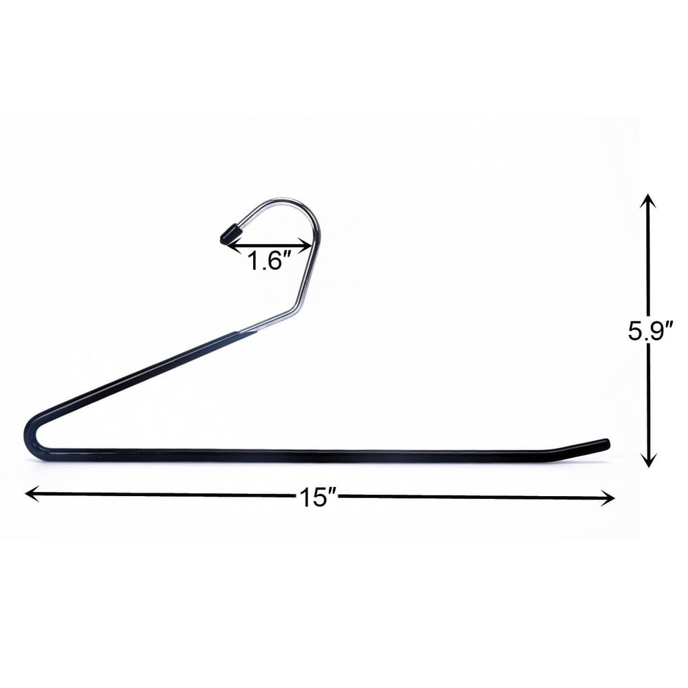 J.S. Hanger Nonslip Open Ended Slack Pant Hangers for Easy Slide