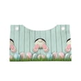 thumbnail image 4 of Lsque White Bunny Bottom And Easter Eggs Printed Long Tissue Box Cover Holder, Facial Paper Organizer Dispenser,Triangle with Bottom Belt, PVC Leather Decorative Organizer, 4 of 9