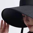 thumbnail image 4 of SAWOBUUN Women Wide Brim Sun Visor UV Protection Beach Sun Hat Adjustable Summer Cap with Neck Flap, 4 of 5
