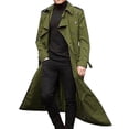 thumbnail image 1 of Hombres Gabardina Larga Abrigo De Solapa Chaqueta Casual Prendas De Abrigo Lisas Tops Z, 1 of 1