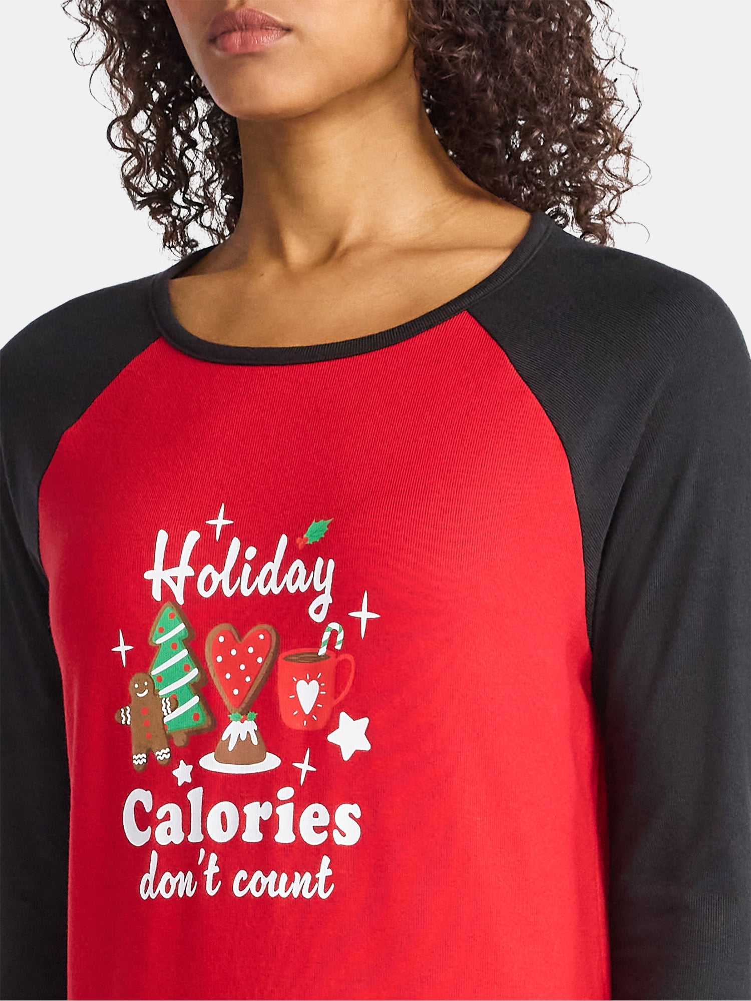 Lissome Women’s and Women’s Plus Ultra Soft Holiday Long Sleeve Printed Sleepshirt, 2-pack, Sizes S-4X