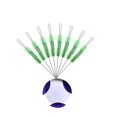 thumbnail image 5 of FOMIYES Fishing Line Stop Assorted Color Nightlight Buoy for Sea Fishing 5Set, 5 of 8