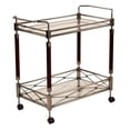 thumbnail image 1 of Melrose Serving Cart with Clear Tempered Glass and Nickel Brush Frame, 1 of 3
