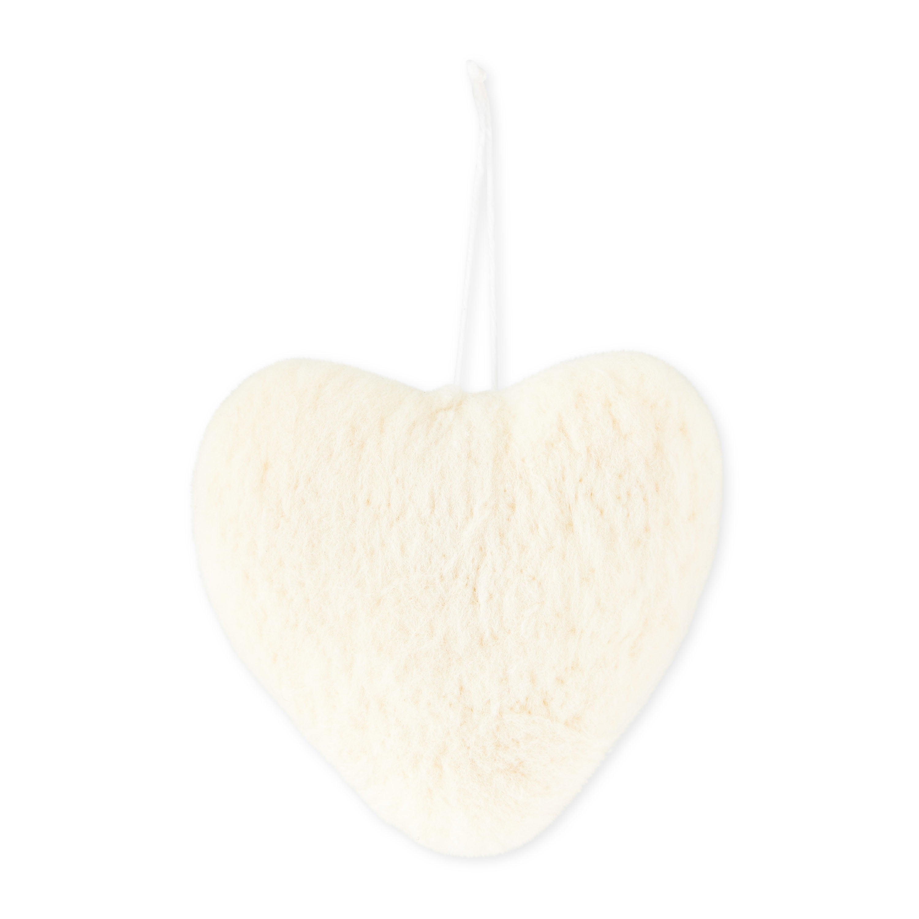 WAY TO CELEBRATE! Way To Celebrate Valentine White Fabric Heart Ornament Hanging Decor