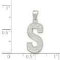 thumbnail image 3 of Pendentif Breloque Collier Monogramme Prénom Initiale Lettre S Délicat en Argent Sterling 925, 3 of 8