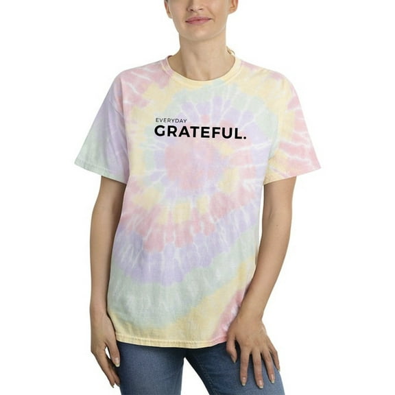 Everyday Grateful Tie Dye Spiral Women -Smartprints Designs, Female x-Large