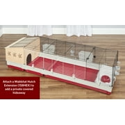 Midwest Homes for Pets Deluxe Rabbit & Guinea Pig Cage, XX-Large, White & Red