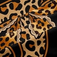 thumbnail image 5 of Erosebridal Wild Leopard Print Black Out Curtains,Cheetah Bows Theme First Letter J Kids Curtains Pack of 2 (42x63 Each) For Girly, 5 of 7