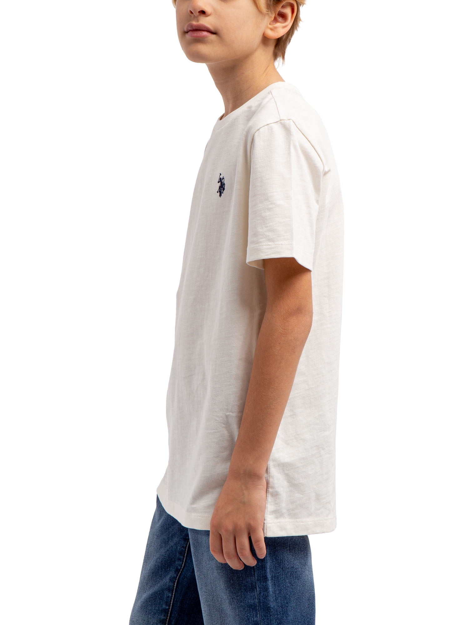 U.S. Polo Assn. Boys Crew Neck Short Sleeve T-Shirt, Size 4-18