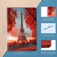 thumbnail image 2 of Spiral Notebook,Double-Wire Spiral College Lined Journal Notebook for Study and Notes,100 Pages,5.71x 8.26 in - Eiffel Tower in the Glow of Autumn, 2 of 7
