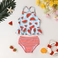 thumbnail image 5 of Younger Tree Girl 3-Piece Rashguard Swimsuit Set Baby Cute Long Sleeve Top Sling Vest Bikini Swim Suits for 18-24 Months, 5 of 6