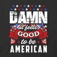 thumbnail image 2 of Feels Good To Be American T-Shirt | Patriotic American Black Tee Gift, 2 of 5