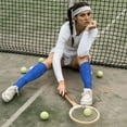 thumbnail image 6 of Naloa Blue Glitter Thigh High Socks Extra Long Stretchy Sock Women Over Knee High Opaque Stocking Daily Wear, 6 of 6