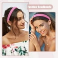 thumbnail image 2 of Unique Bargains 2 Pcs Pastoral Stripe Headbands Fashion Anti Slip Hair Accessories for Women Pink Rose Red 0.87" Wide, 2 of 7
