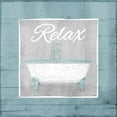 thumbnail image 3 of Grey, Jace 15x15 Black Modern Framed Museum Art Print Titled - Relax Bath Wood, 3 of 5