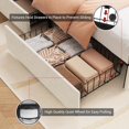 thumbnail image 4 of EDTara Upholstered LED Bed Frame, Queen Size Bed Frame with Led Lights Upholstered Velvet Platform Bed Frame, 4 of 6