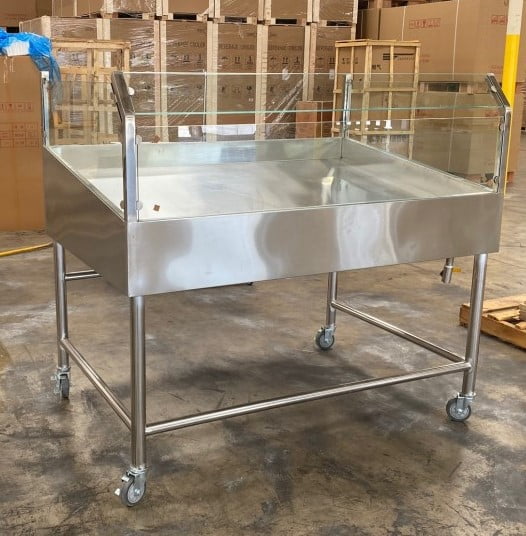 60 Seafood Display Table Ice Bin Cold Insulated Fish Meat ICT60