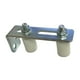 thumbnail image 2 of Conjunto de puerta corrediza enrollable para puerta de jardín con soporte de rodillo doble de nailon, resistente blanco, 2 of 9