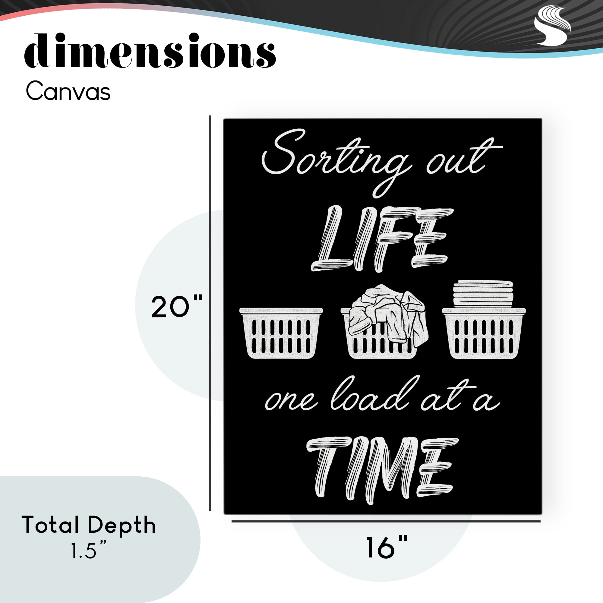 Sorting Out Life Laundry Canvas Wall Art, design by Marcus Prime