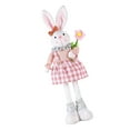 thumbnail image 4 of Yinanstore Easter Figurine de Lapin en Peluche Pattes d'Animal en Peluche Peuvent Être Rétractables Cadeau de Festivals Easter Statue Rabbit Debout pour Table Intérieur Rose, 4 of 8
