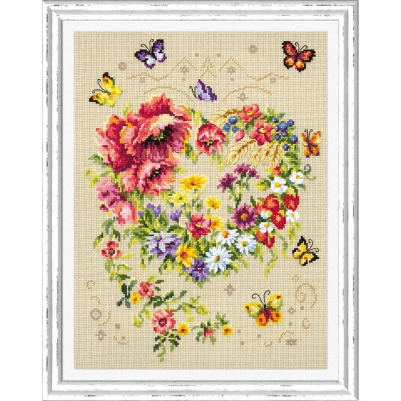 Wizardi Counted Cross-Stitch Kit Shine of Your Heart 100-144 Magic Needle