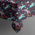 thumbnail image 4 of Dark Colorful Unicorn Pattern Rectangle Tablecloth 60"x120",Waterproof Polyester Rectangle Table Cloth, Wipeable Spillproof Polyester Tablecloth for Dining, Camping, Indoor and Outdoor, 4 of 6