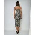 thumbnail image 4 of Allover Flower Print Bodycon Midi Dress with Slit, 4 of 5