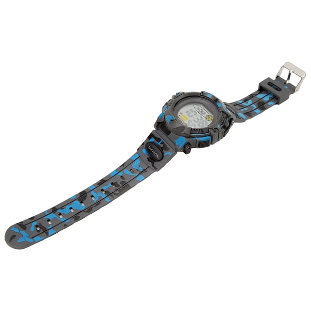 Reloj deportivo Reloj cronógrafo noctilucente resistente al agua para hombres Regalo para estudiantes Color de camuflaje al aire libre Azul
