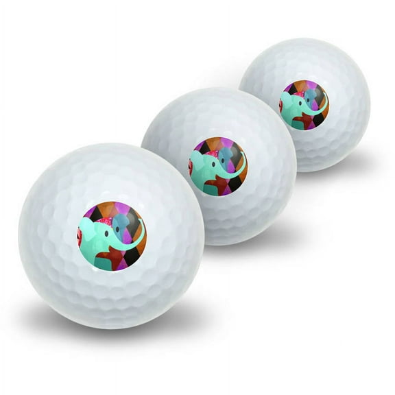 Circus Elephant Novelty Golf Balls, 3pk
