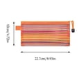 thumbnail image 3 of Dademeo High Density Mesh Pencil Case, Macaron Rainbow Stripe Zipper Pouch for Office Travel Makeup Brushes Cosmetic Storage, 3 of 6