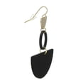 thumbnail image 2 of Beautiful Black and Gold Abstract Statement Earrings – Hypoallergenic Earwires, 2 of 4