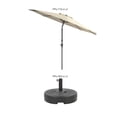 thumbnail image 3 of CorLiving 10ft Wind Resistant Tilting Patio Umbrella with Aluminum & Steel Frame & Round Base, 3 of 7
