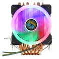 thumbnail image 3 of Sidaley Reemplazo para 775/1150/1151/1155/1156/1366/AMD RGB 4 pines 2 ventiladores CPU Cooler 6 Heatpipe Computer Part Juegos de teclado y mouse para computadora, 3 of 6
