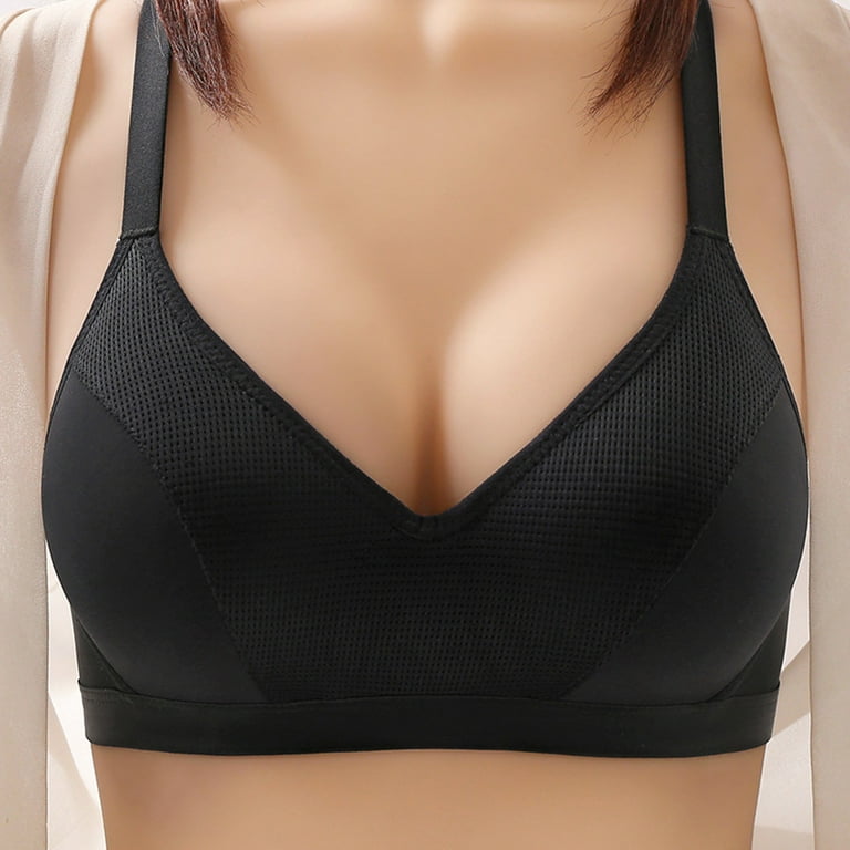 EHQJNJ Plus Size Bralette Tank Women's Comfortable and Cotton Bra Without  Steel Rings Border Breathable Holes Comfortable and Skin Friendly Cotton  Bra