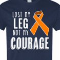 thumbnail image 4 of Inktastic Lost My Leg Not My Courage Limb Loss Awareness Orange Ribbon T-Shirt, 4 of 5