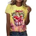 thumbnail image 6 of Xdegoge Valentines Day Tshirts for Women Plus Size Cute Cats Print T-Shirt Summer Heart Graphic Tees Short Sleeve Crew Neck Shirts, 6 of 6