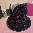 thumbnail image 2 of LIIPEE Womens Halloween Sequins Witch Hat Party Whimsical Accessories One Size, 2 of 3