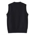 thumbnail image 5 of Generic Boys Girls School Uniform Sweater Vest Kids Toddler Cotton Knit V-Neck Button Sleeveless Sweater Cardigan Light Casual Jacket, 5 of 7