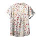 thumbnail image 4 of Eres Más Que una Camisa de Puntuación de Prueba Turndown Collar Impreso Blusa, Manga Corta Moda Casual Top, 4 of 5