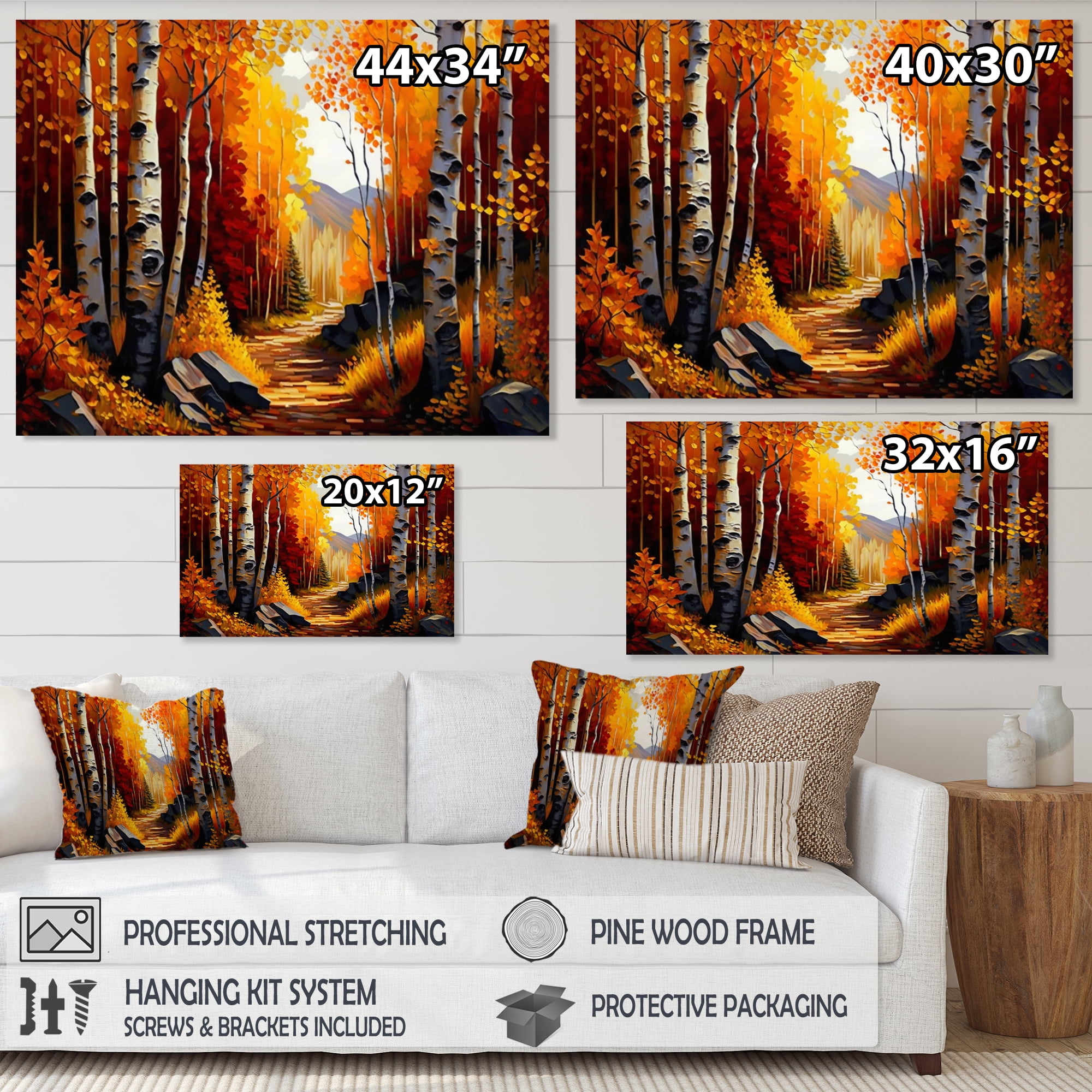 Designart Path Into The Forest V Canvas Wall Art
