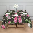 thumbnail image 3 of Pioneer Flower Floral Print Pattern Square Tablecloth,Waterproof Square Table Cover,Wipeable Spillproof Washable Table Cover for Home Kitchen Party Decor 52"x52"(132x132cm), 3 of 6