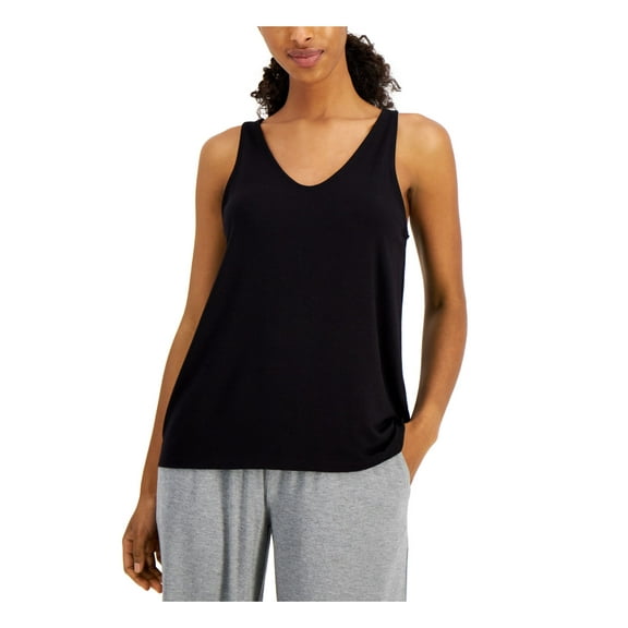 IDEOLOGY Womens Black Stretch Sleeveless V Neck Active Wear Tank Top XXL