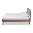 thumbnail image 2 of Allora Mid-Century Wood and Fabric Full Platform Bed in Light Gray, 2 of 9