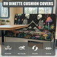 thumbnail image 4 of XYZCANDO Mushroom Skeleton RV Dinette Cushions Comfortable RV Accessories for Inside Furniture Covers for Sofa and Loveseat Universal 2 Seat Couch Cover Washable Slipcovers Black, 4 of 7