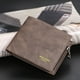thumbnail image 3 of Cartera corta para hombre, con múltiples posiciones para tarjetas, de cuero, plegable, para monedas, horizontal, moderna, para tarjetas, 3 of 5