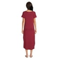 thumbnail image 3 of Time and Tru Women's Knit Maxi Dress with Short Sleeves, Sizes XS-XXXL, 3 of 6