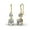 Yellow Gold, variant on Cate & Chloe Kadence 18k White Gold Plated Dangle Earrings with Swarovski Crystals Gift for Women